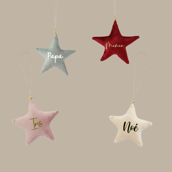 Suspension étoile de noël personnalisée