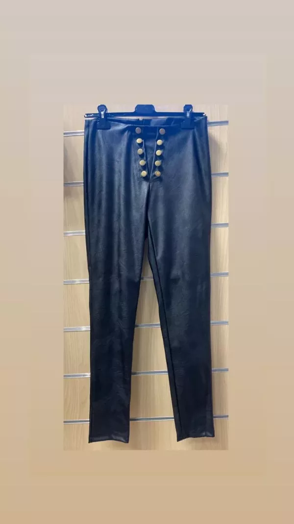 Pantalon en cuir noir